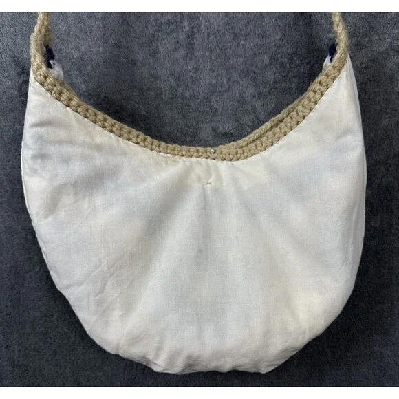 Crocheted Granny Square Purse Crossbody Bag Handbag Lined - BOHO/Vintage STYLE - Picture 6 of 9